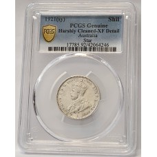 AUSTRALIA 1921 . ONE 1 SHILLING . STAR . GENUINE